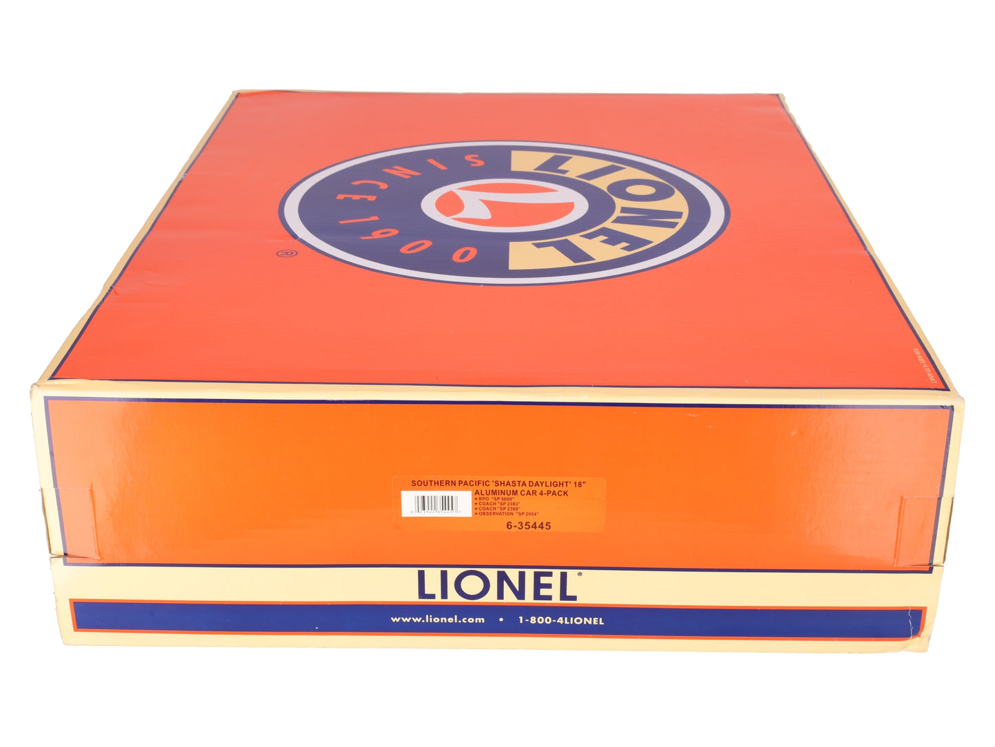 Lionel 6-35445 O SP Shasta Daylight 18" Passenger Car (Pack of 4)/Box