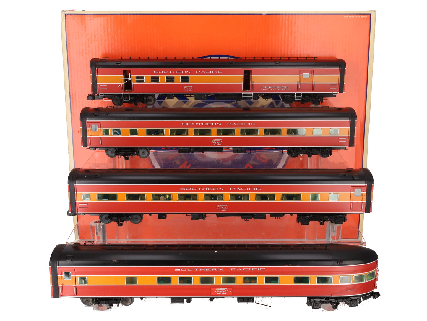 Lionel 6-35445 O SP Shasta Daylight 18" Passenger Car (Pack of 4)/Box