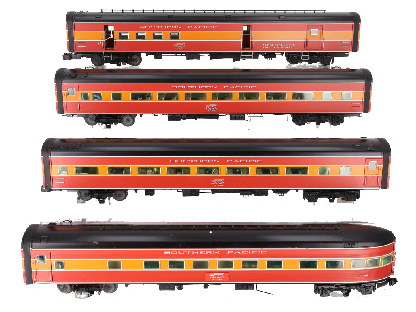 Lionel 6-35445 O SP Shasta Daylight 18" Passenger Car (Pack of 4)/Box