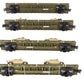 MTH 20-92274 O U.S. Army 4-Car 60' Flat Car Set w/(2) Humvee Vehicles VG/Box