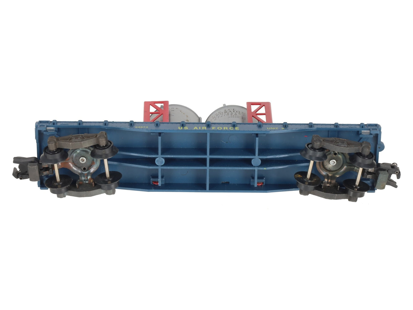 American Flyer 24574 Vintage S USAF Blue Yellow Rocket Fuel Transport Car VG/Box