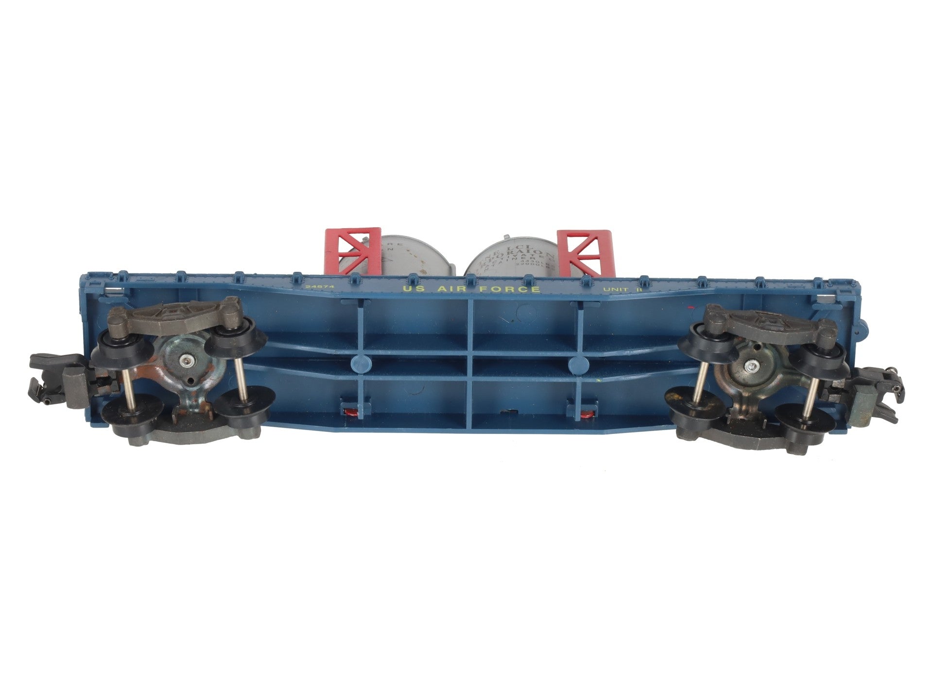 American Flyer 24574 Vintage S USAF Blue Yellow Rocket Fuel Transport Car VG/Box