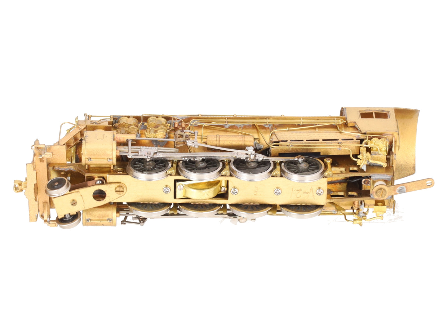 HO Scale BRASS 2-8-0 Steam Locomotive- Unpainted VG