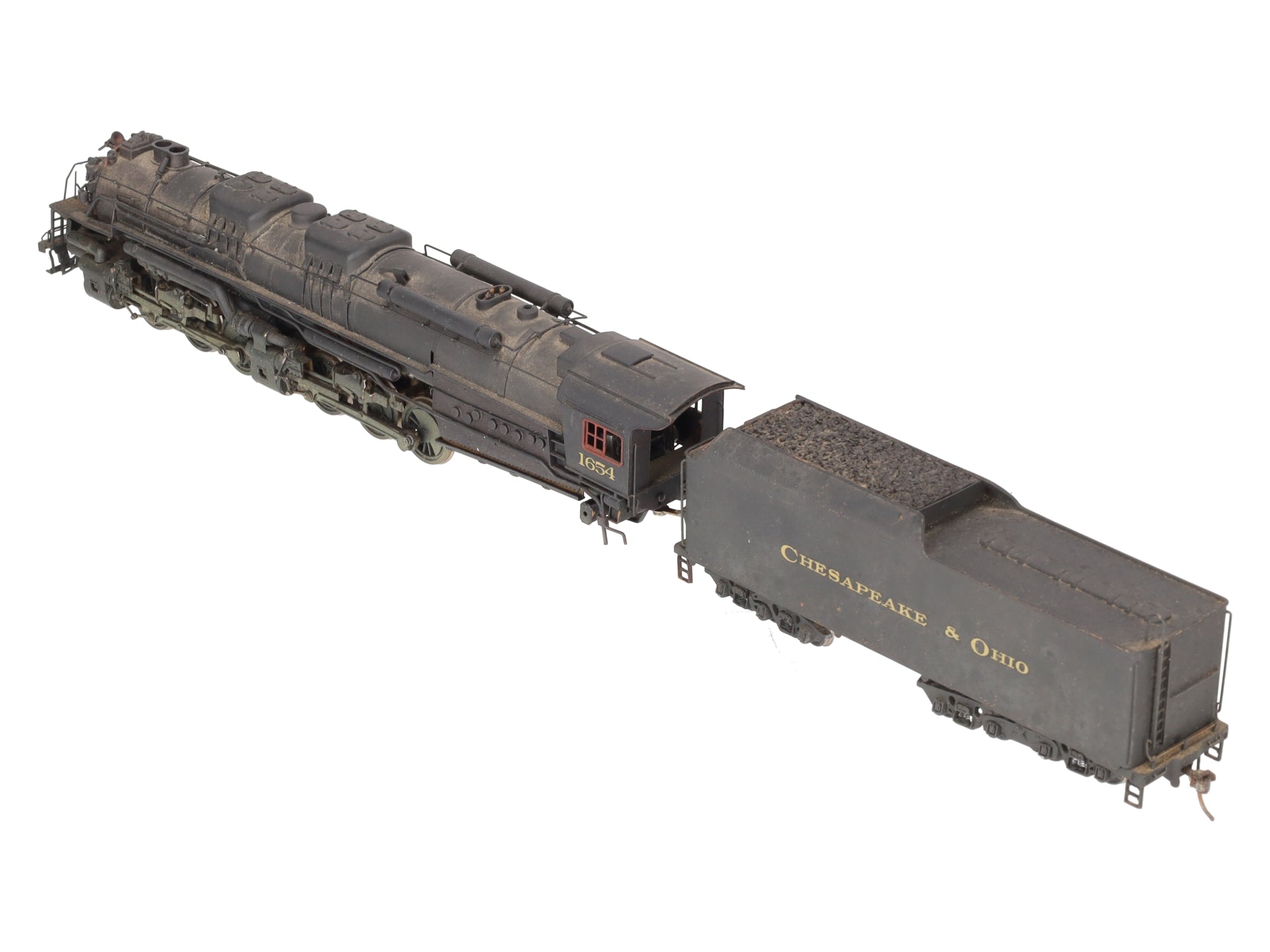 HO Scale BRASS 2-6-6-6 C&O Steam Locomotive w/ Tender- Painted