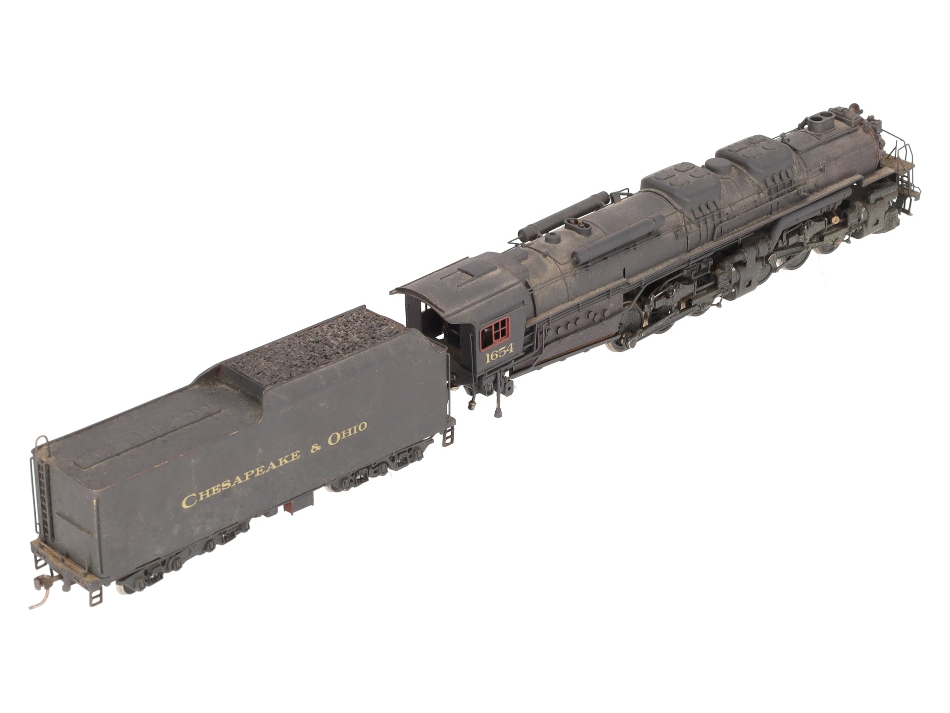 HO Scale BRASS 2-6-6-6 C&O Steam Locomotive w/ Tender- Painted