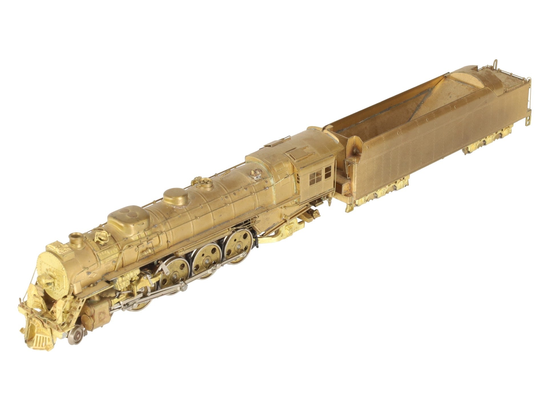 LMB HO BRASS NYC Mohawk 4-8-2 Steam Locomotive & Tender- Unpainted VG/Box