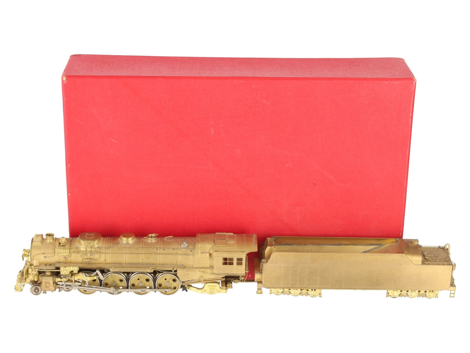 LMB HO BRASS NYC Mohawk 4-8-2 Steam Locomotive & Tender- Unpainted VG/Box