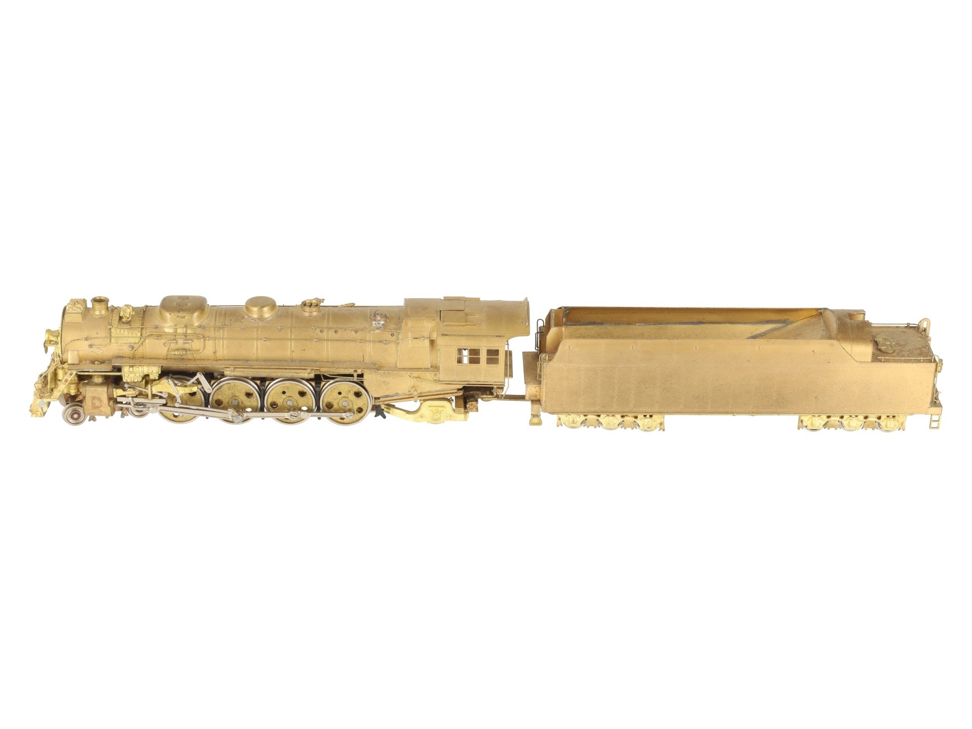 LMB HO BRASS NYC Mohawk 4-8-2 Steam Locomotive & Tender- Unpainted VG/Box