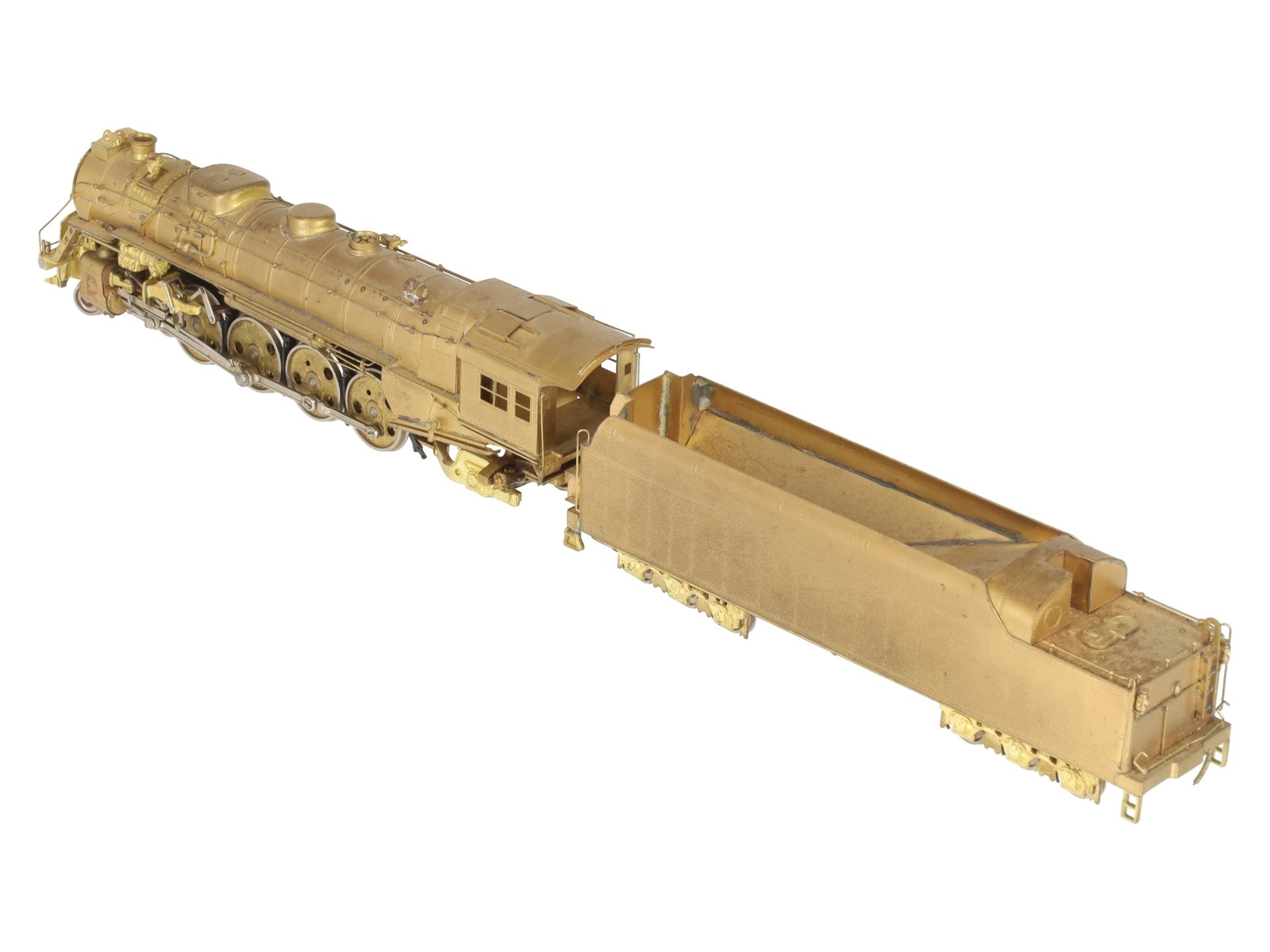 LMB HO BRASS NYC Mohawk 4-8-2 Steam Locomotive & Tender- Unpainted VG/Box