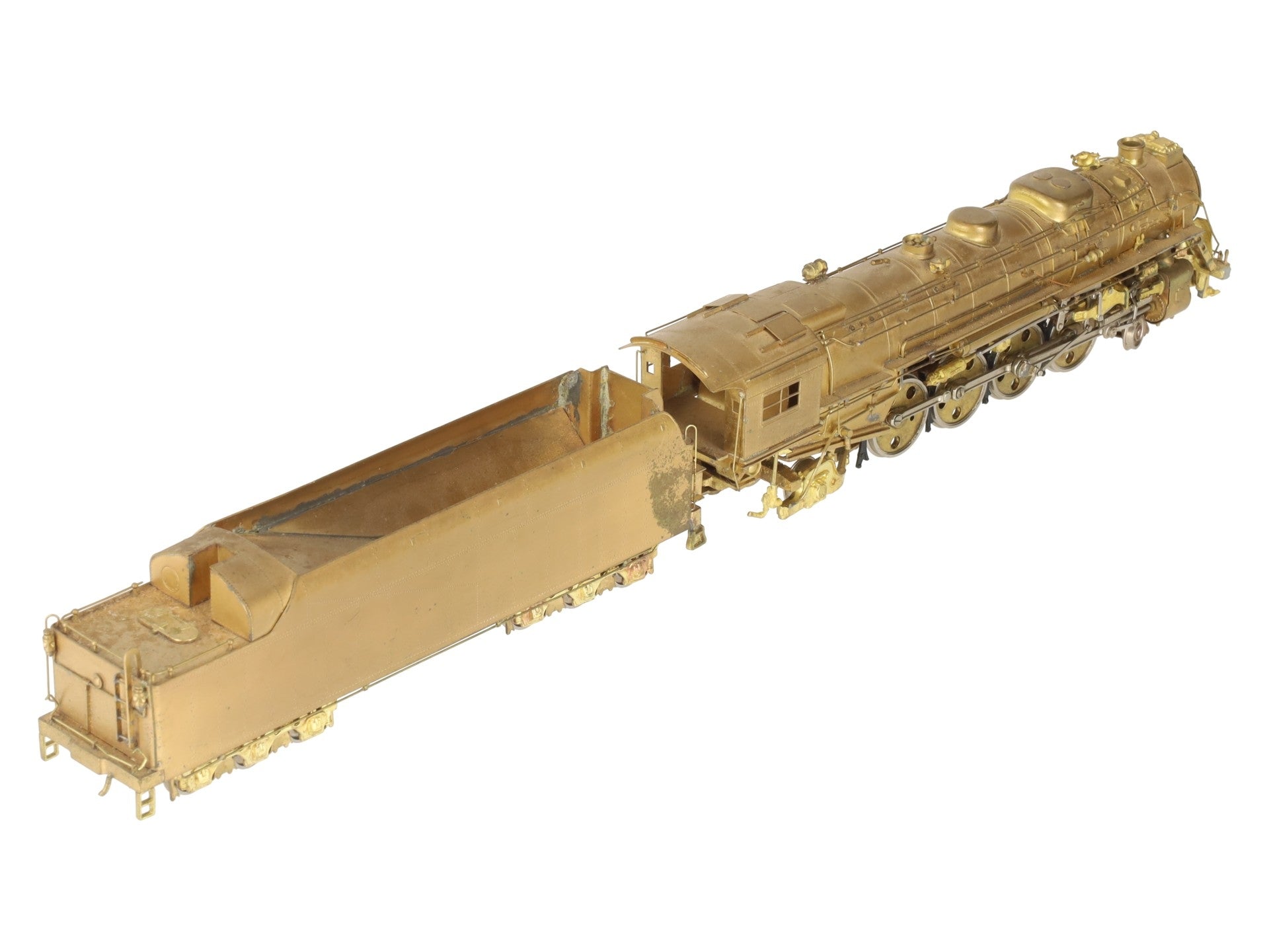 LMB HO BRASS NYC Mohawk 4-8-2 Steam Locomotive & Tender- Unpainted VG/Box