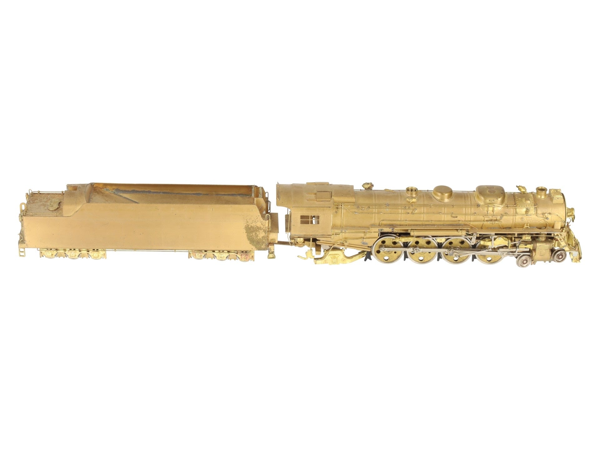 LMB HO BRASS NYC Mohawk 4-8-2 Steam Locomotive & Tender- Unpainted VG/Box