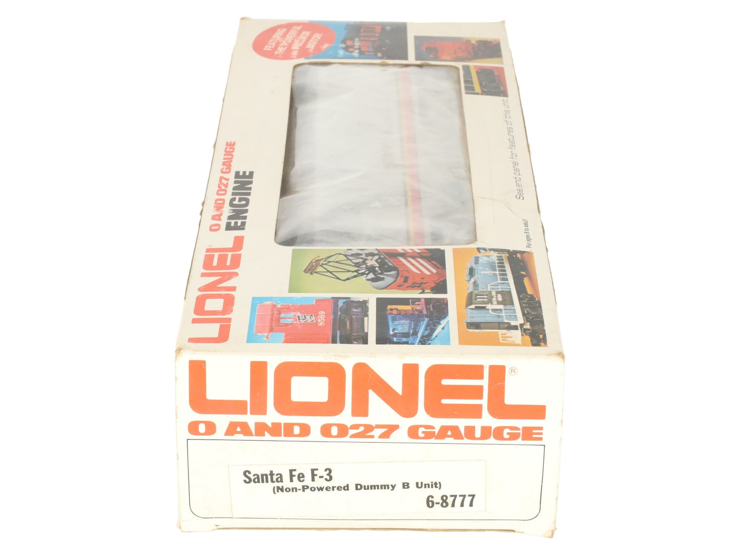 Lionel 6-8777 O Gauge Santa Fe F3 B Unit Non-Powered Diesel Locomotive VG/Box