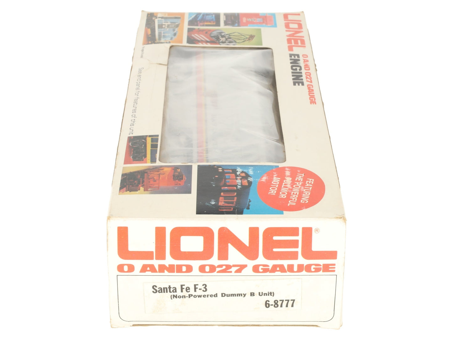Lionel 6-8777 O Gauge Santa Fe F3 B Unit Non-Powered Diesel Locomotive VG/Box