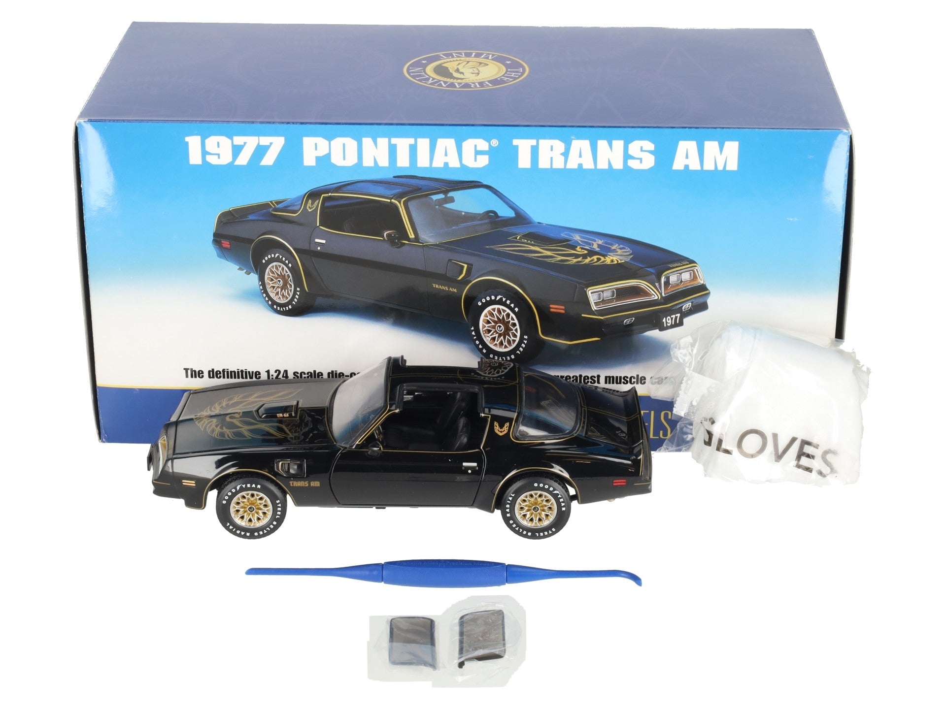 Franklin Mint 1977 1:24 Scale Diecast Pontiac Trans-AM Model EX/Box