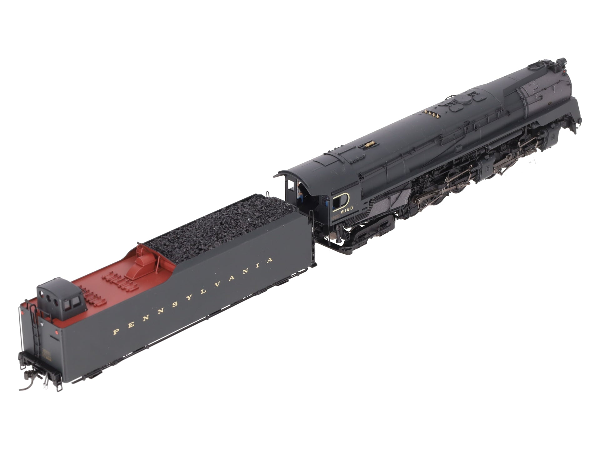 Broadway Limited 7802 HO PRR Q2 Duplex 4-4-6-4 Steam Locomotive w/ Tender #6180 EX/Box