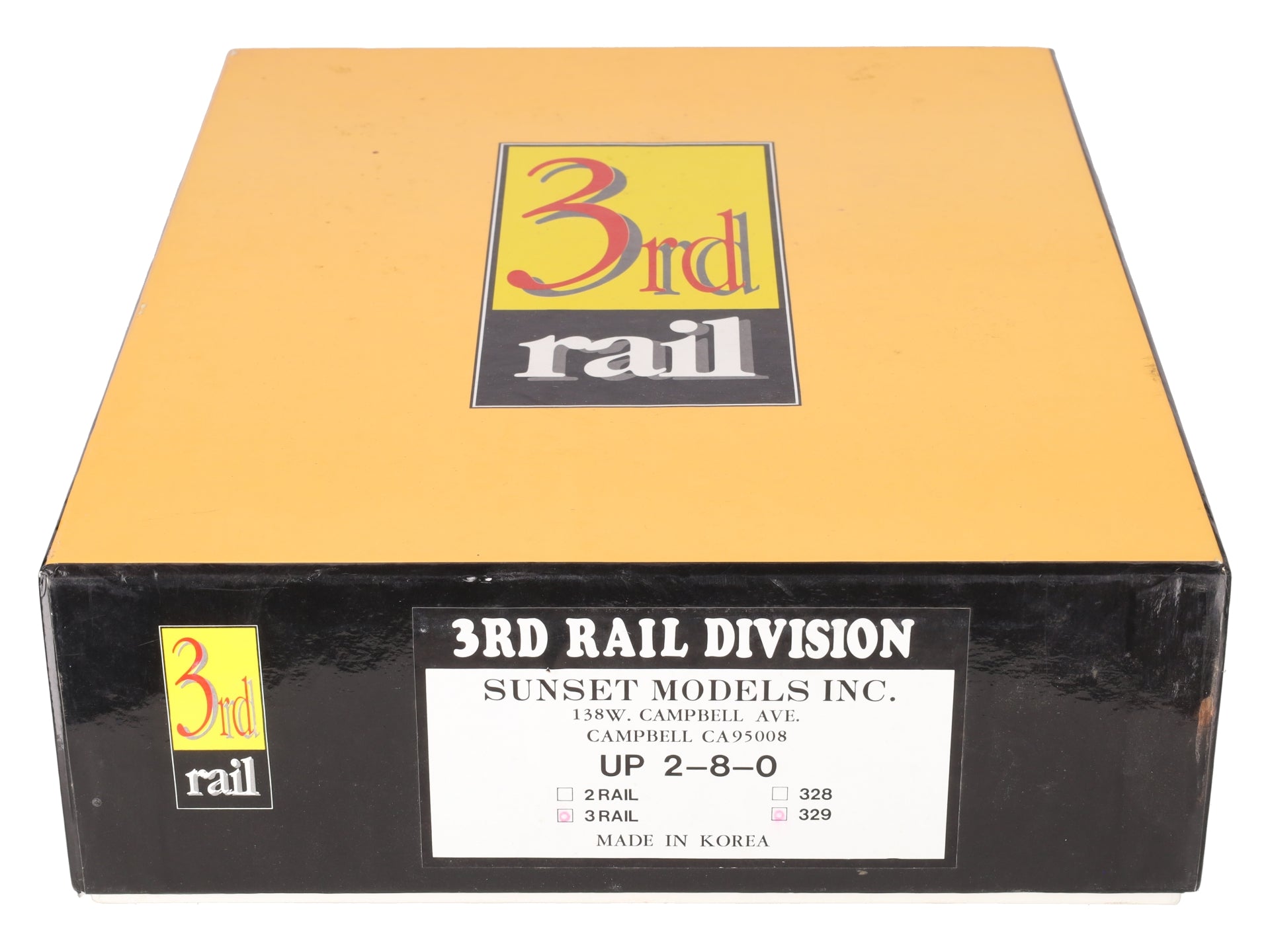 3rd Rail 329 Brass Union Pacific 2-8-0 Steam Locomotive #329 VG/Box
