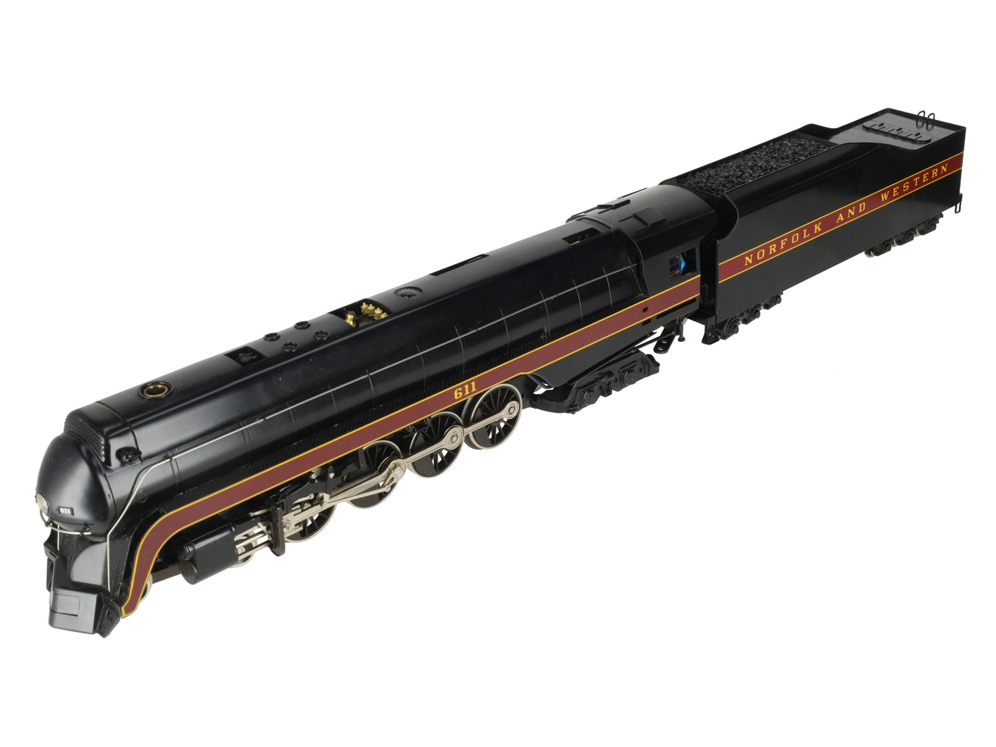 Williams 5601 O Gauge N&W BRASS 4-8-4 J Class Steam Engine and Tender #611 EX/Box