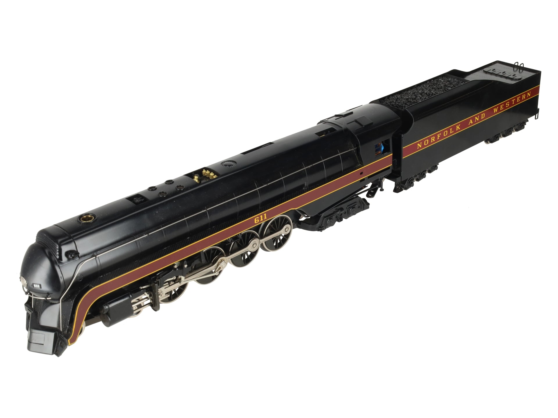 Williams 5601 O Gauge N&W BRASS 4-8-4 J Class Steam Engine and Tender #611 EX/Box
