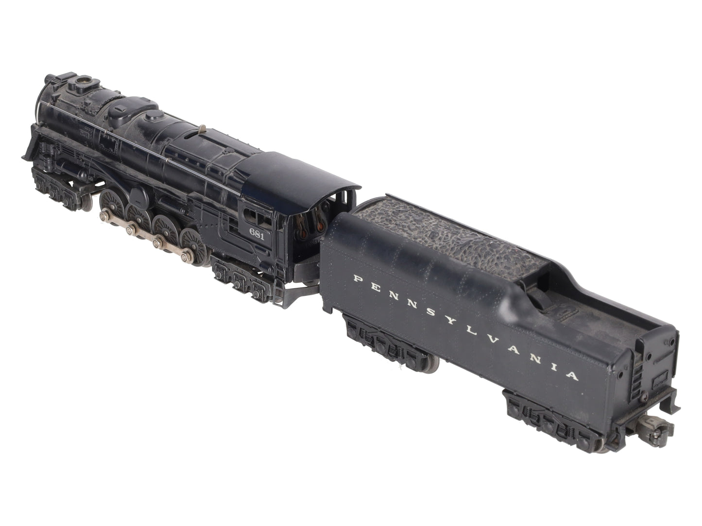 Lionel 681 Vintage O 6-8-6 Diecast S2 Steam Locomotive & 2671W Tender VG