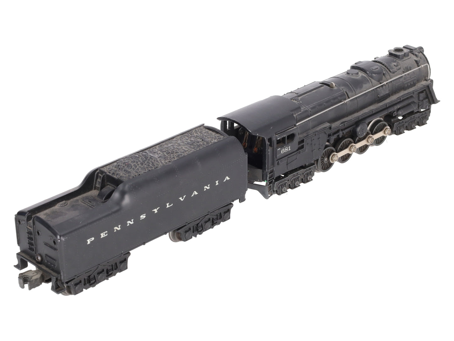 Lionel 681 Vintage O 6-8-6 Diecast S2 Steam Locomotive & 2671W Tender VG