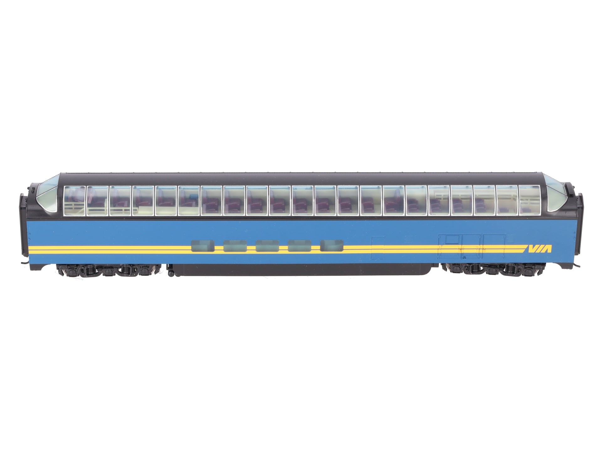 Walthers 932-6883 HO Scale VIA Pullman-Standard Super Dome Car EX/Box
