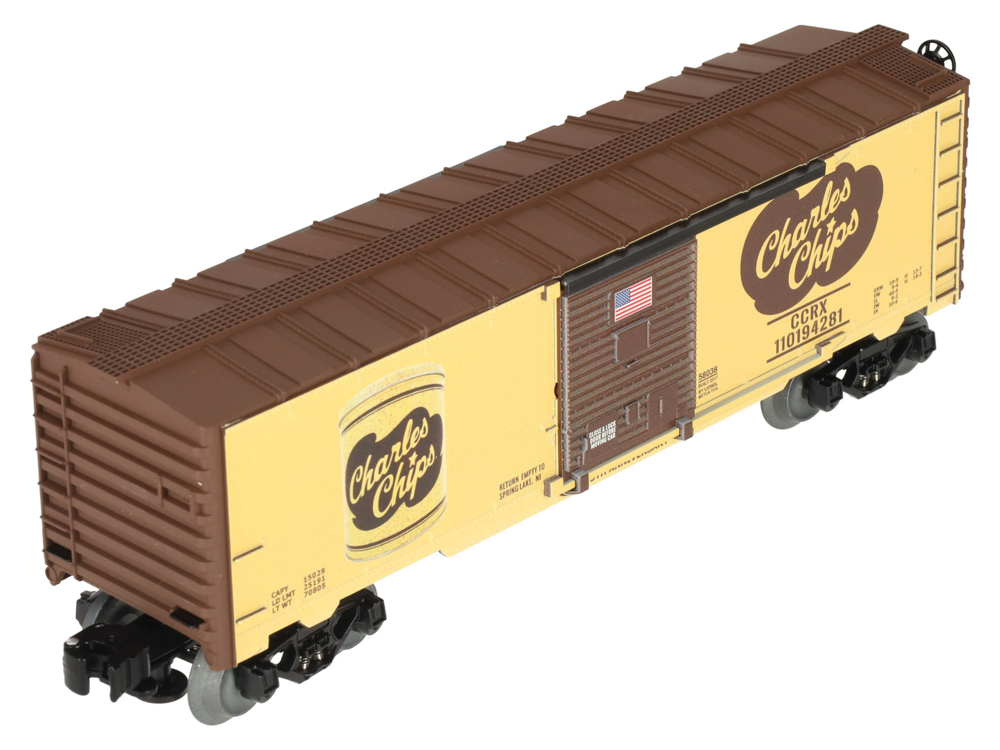 Lionel 6-58038 O Gauge METCA Exclusive Charles Chips 75th Ann. Boxcar #110194281 LN/Box