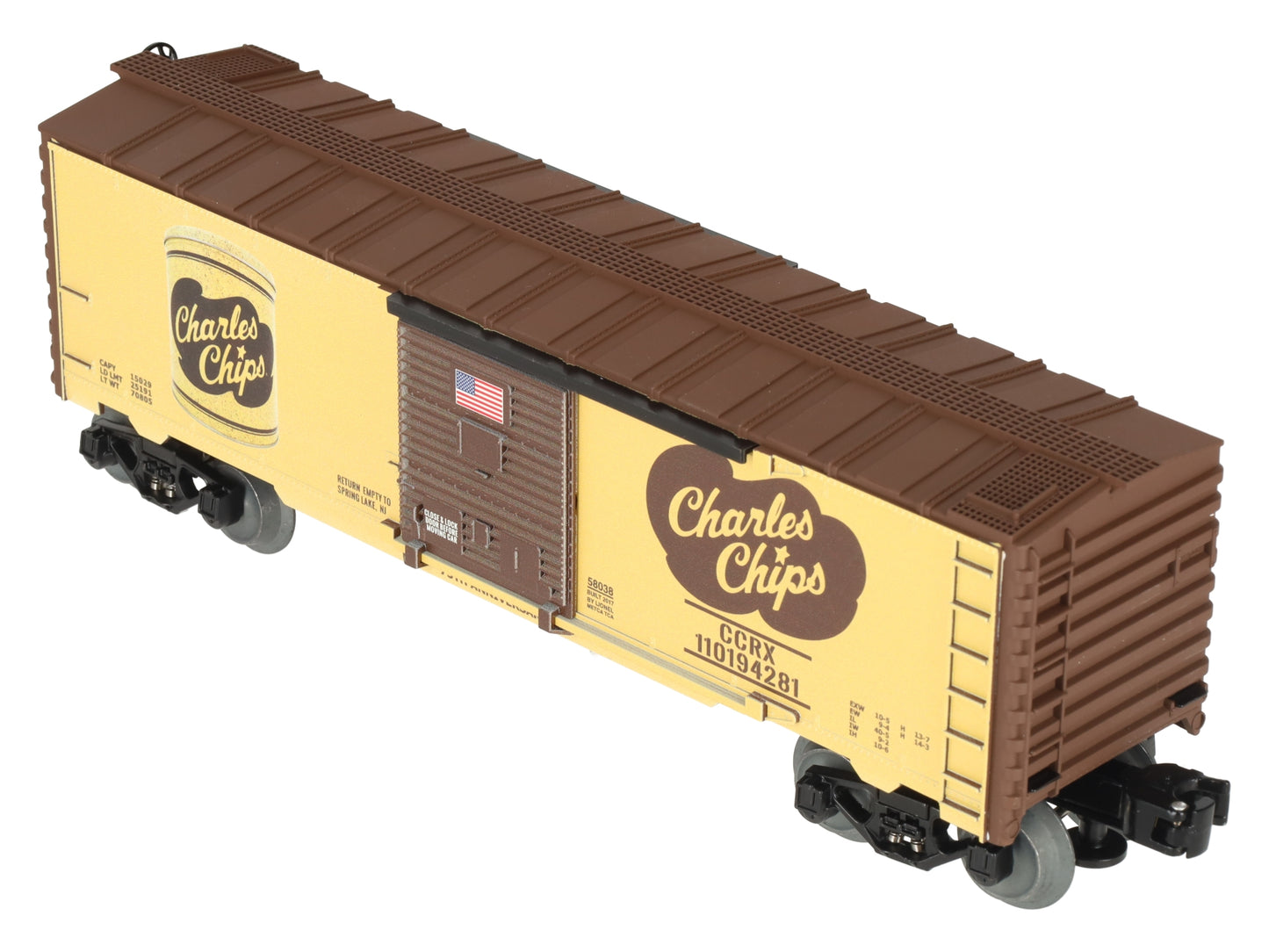 Lionel 6-58038 O Gauge METCA Exclusive Charles Chips 75th Ann. Boxcar #110194281 LN/Box