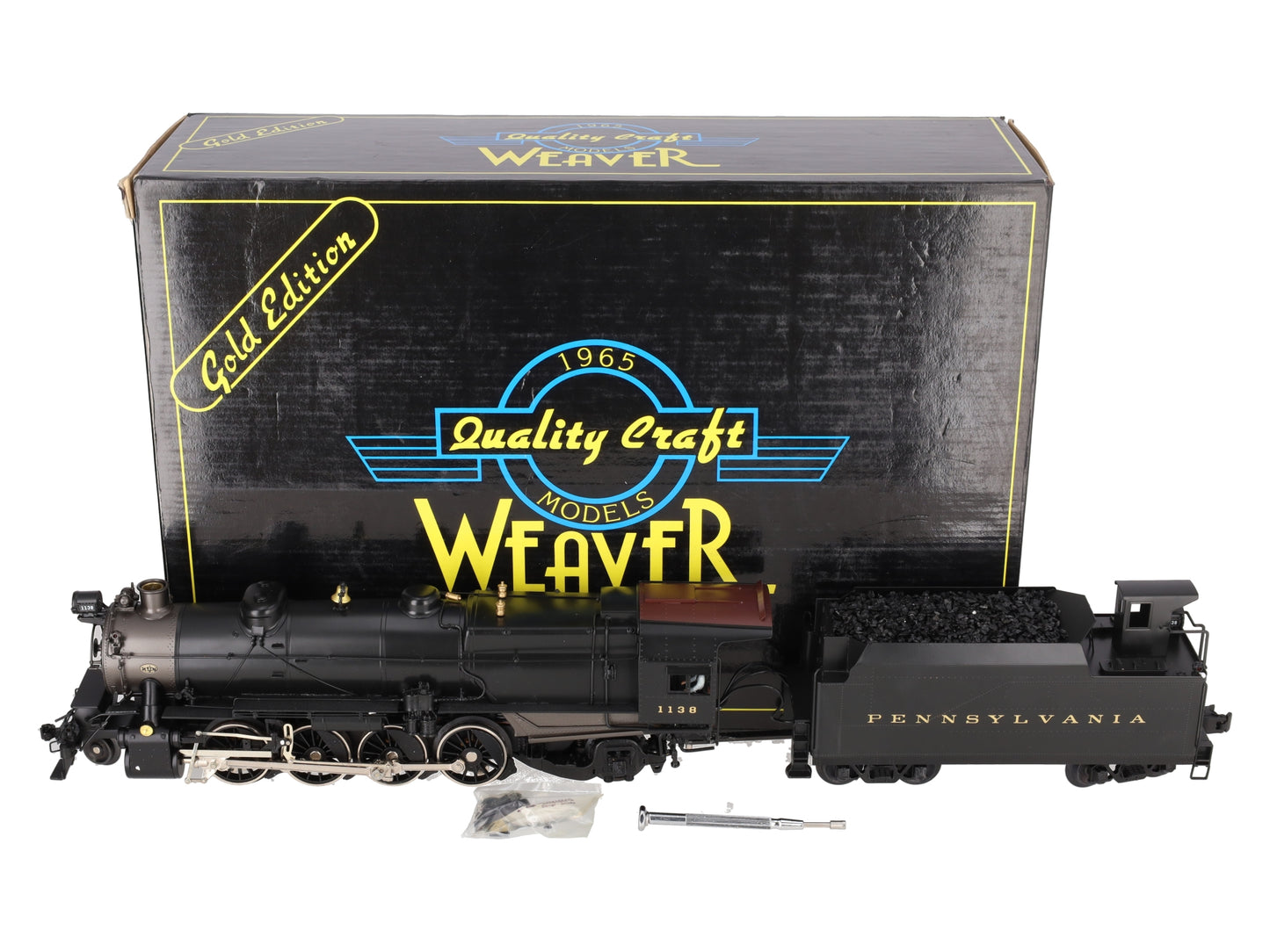 Weaver 1138 BRASS PRR 2-8-2 L-1S Mikado Steam Locomotive #1138 - 3 Rail LN/Box