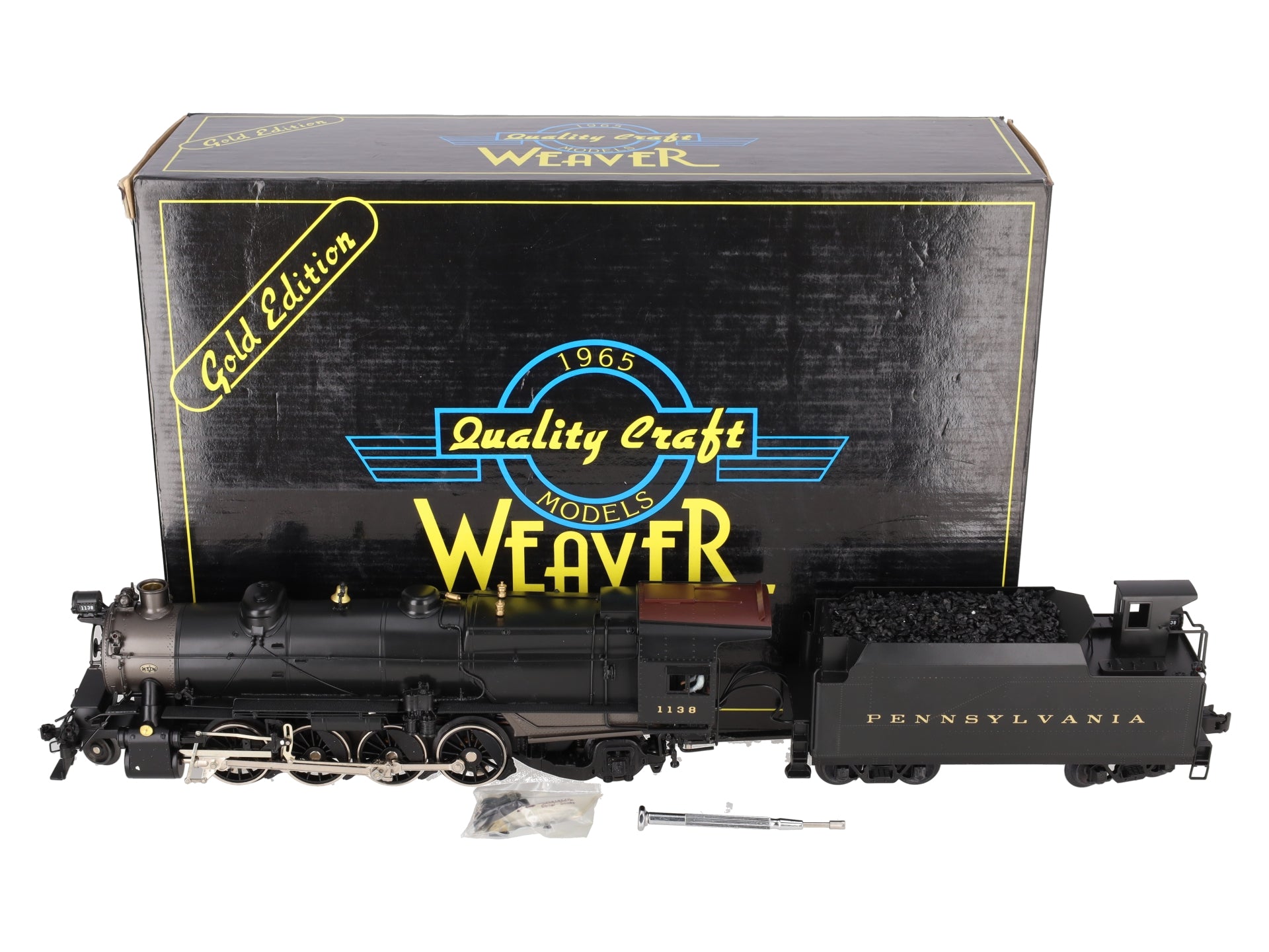 Weaver 1138 BRASS PRR 2-8-2 L-1S Mikado Steam Locomotive #1138 - 3 Rail LN/Box