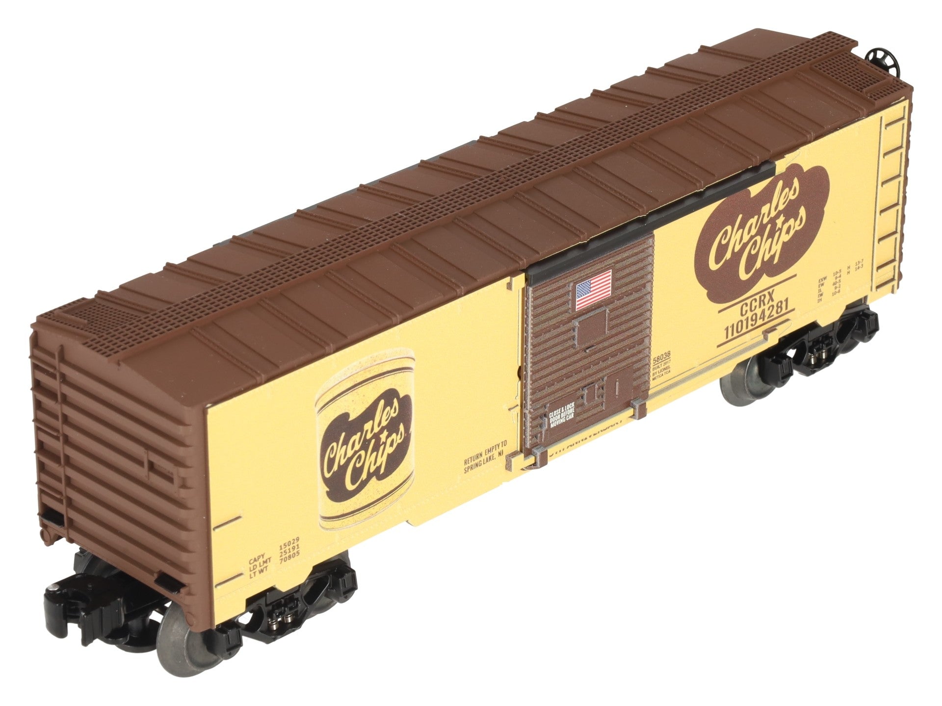 Lionel 6-58038 O Gauge METCA Exclusive Charles Chips 75th Ann. Boxcar #110194281 LN/Box