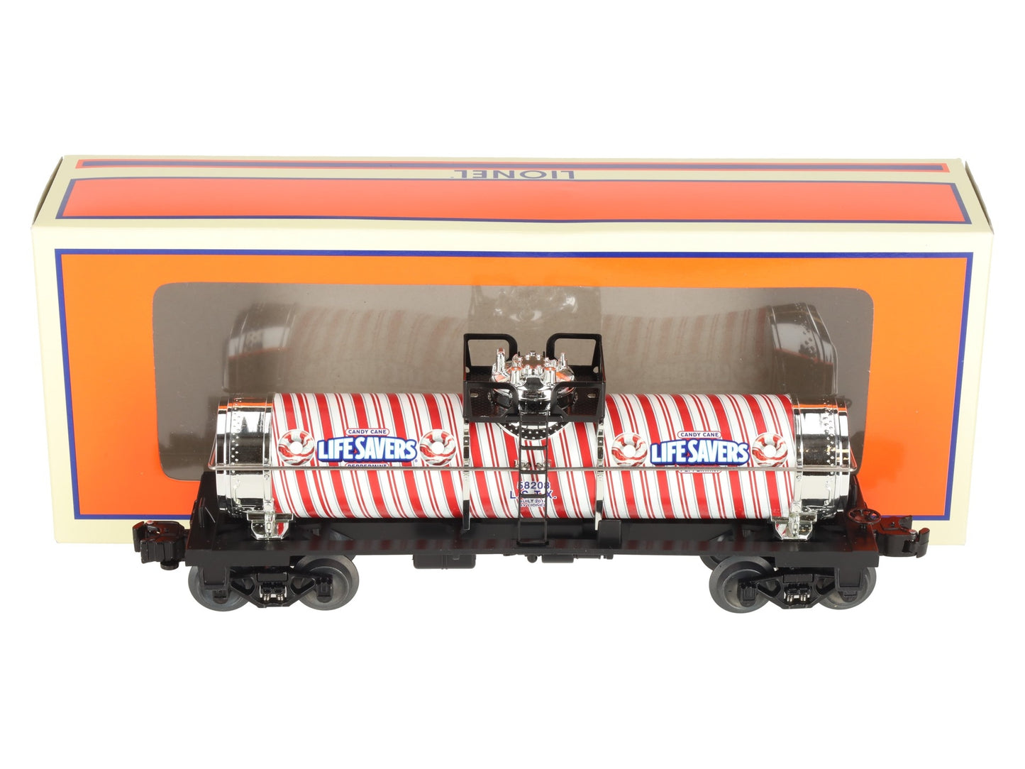 Lionel 6-58208 O Gauge Candy Cane Peppermint Lifesavers Tank Car #58208 LN/Box