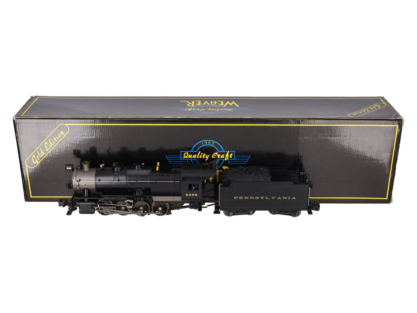 Weaver 1800LP O Pennsylvania 0-8-0 Steam Locomotive and Tender #6556 (3 Rail) EX/Box
