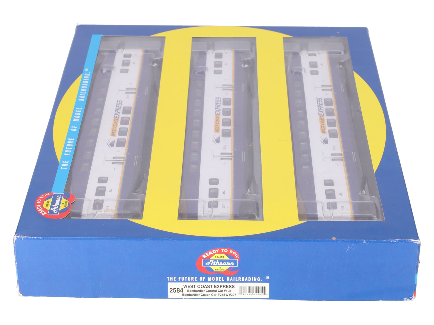 Athearn 2584 HO Scale West Coast Express Bombardier Control Car # 108/ Coach Ca LN/Box