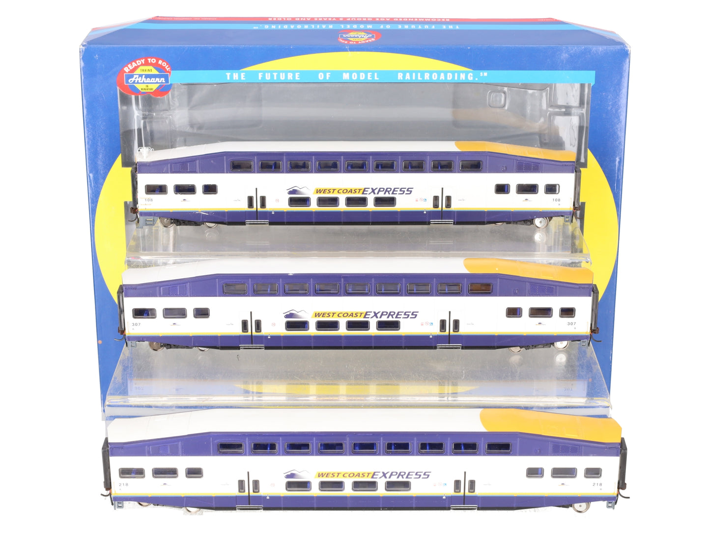 Athearn 2584 HO Scale West Coast Express Bombardier Control Car # 108/ Coach Ca LN/Box