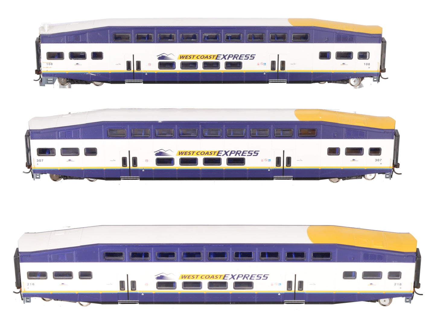 Athearn 2584 HO Scale West Coast Express Bombardier Control Car # 108/ Coach Ca LN/Box