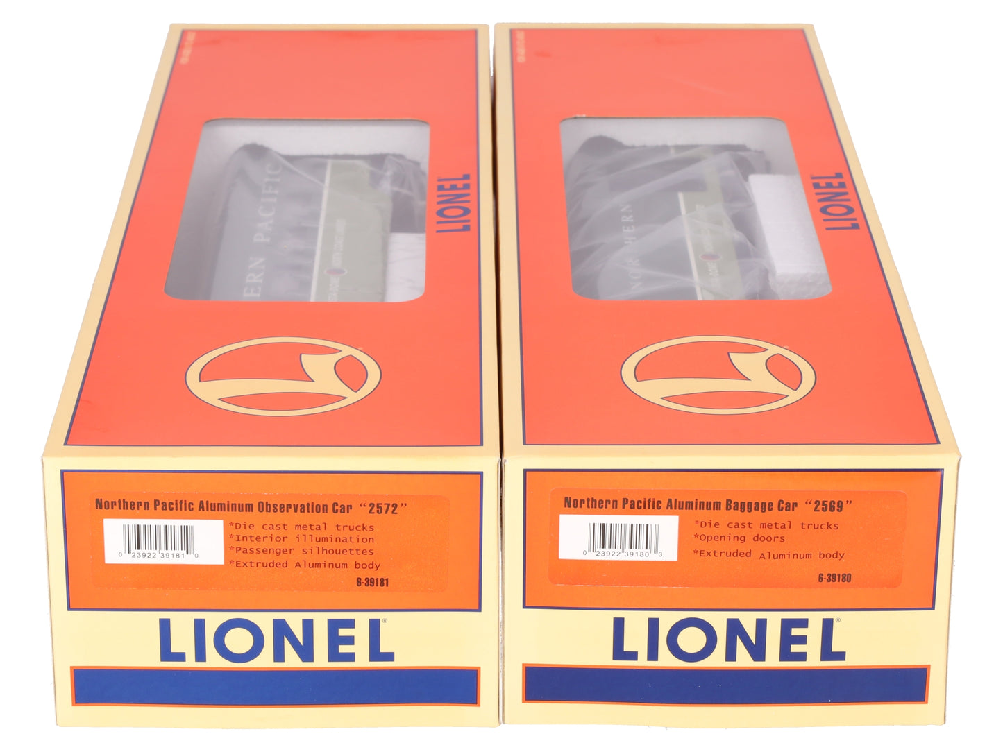 Lionel 6-39179 NP Aluminum Passenger Car (Set of 2) LN/Box