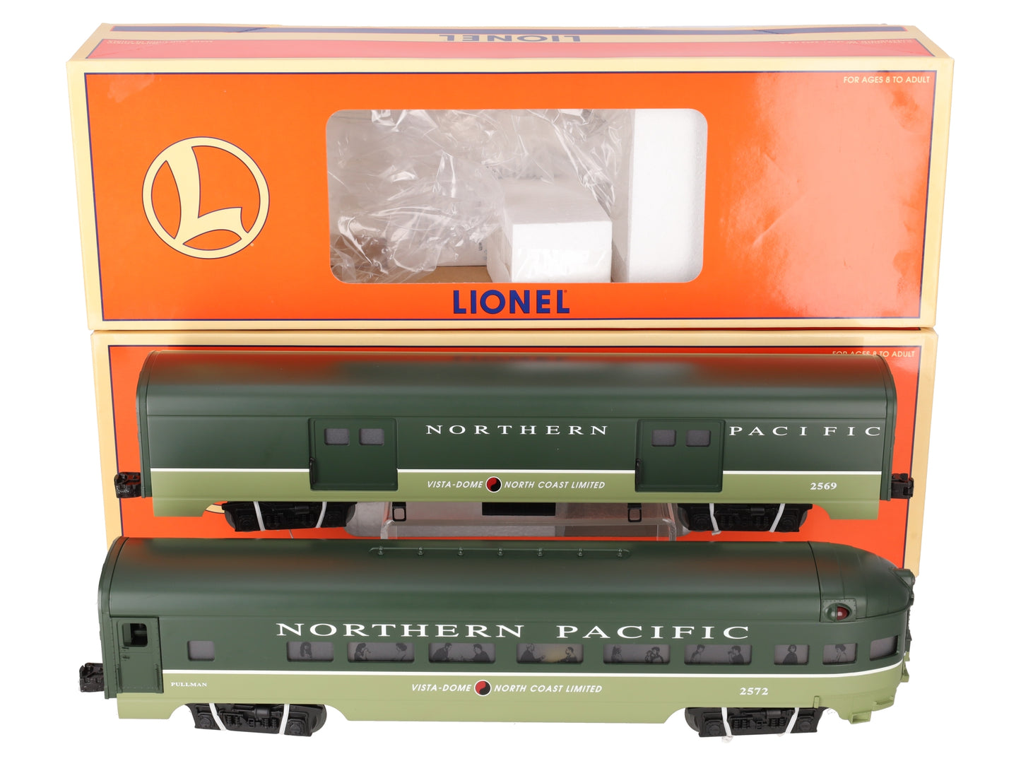 Lionel 6-39179 NP Aluminum Passenger Car (Set of 2) LN/Box