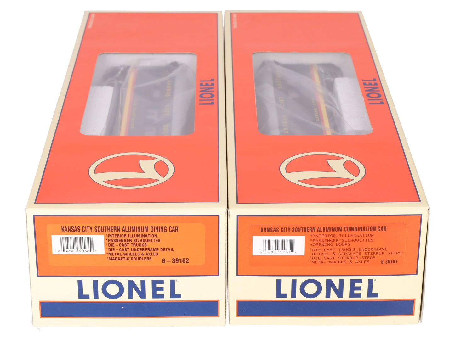 Lionel 6-39160 KCS Aluminum Passenger Car (Set of 2) LN/Box