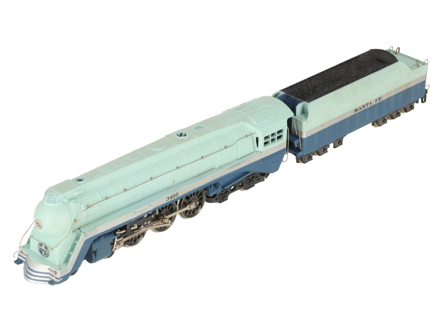 AHM 5196-B HO Scale Santa Fe Hudson "Blue Goose" Steam Loco & Tender #3460 EX/Box