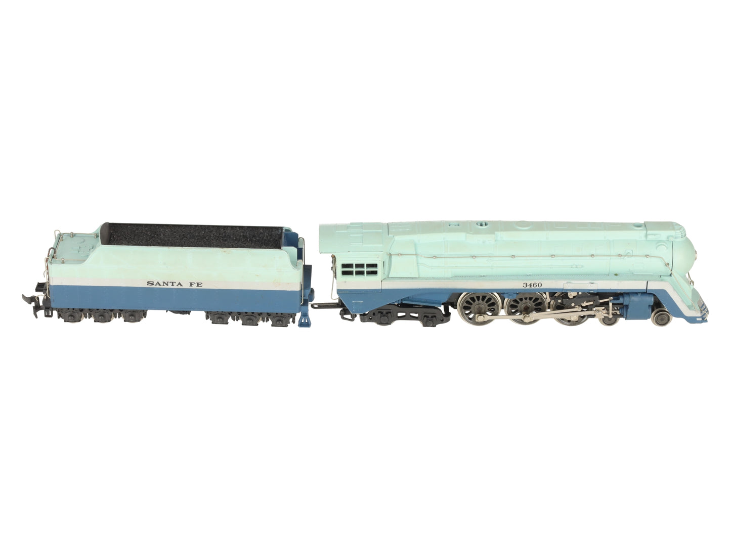 AHM 5196-B HO Scale Santa Fe Hudson "Blue Goose" Steam Loco & Tender #3460 EX/Box