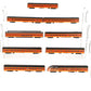Kato 106-082 N Milwaukee Road Olympian Hiawatha Passenger Car Set (Set of 9) LN/Box