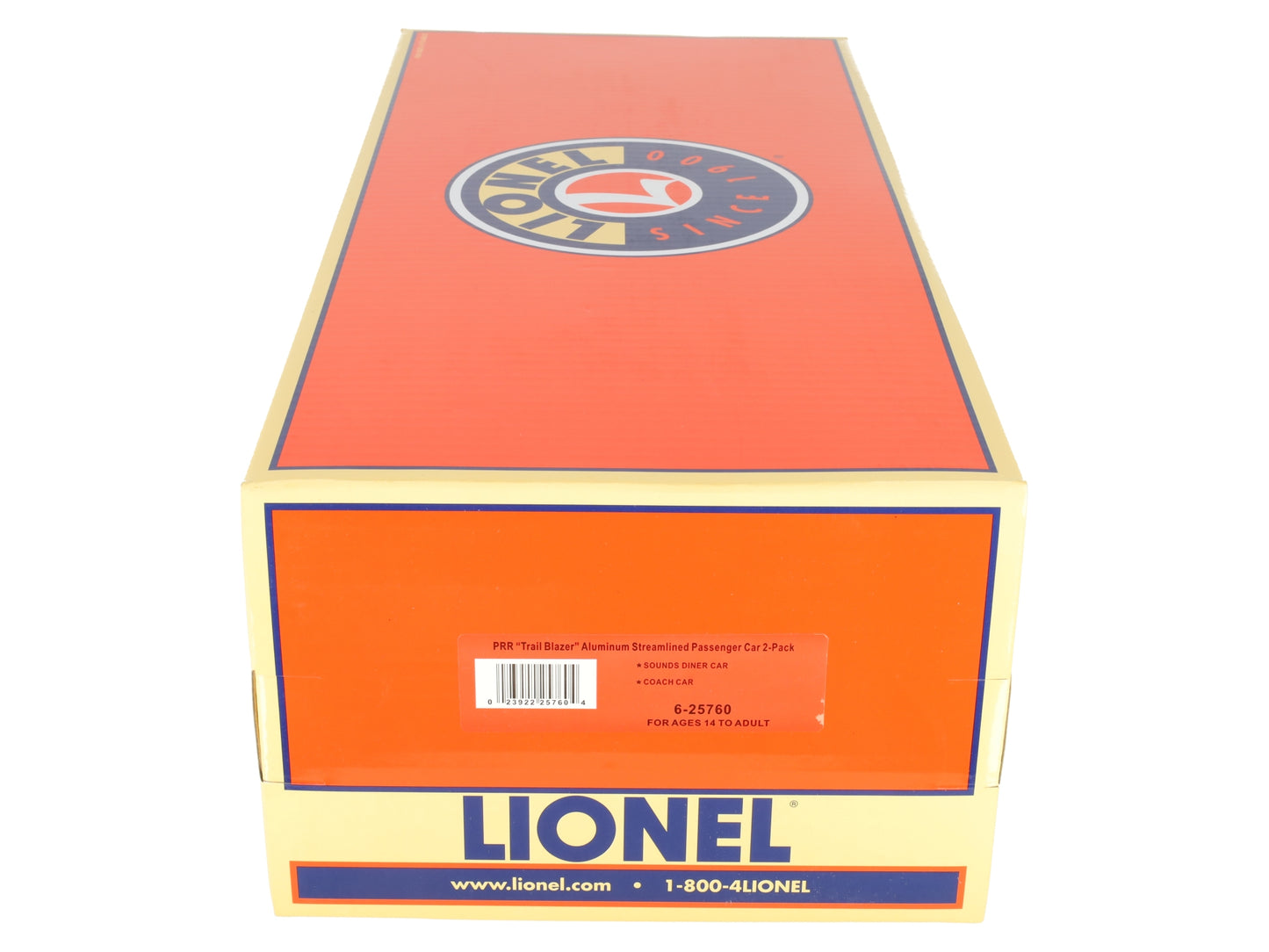 Lionel 6-25760 O Pennsylvania 15" Aluminum Car Diner/Coach Set (2) EX/Box