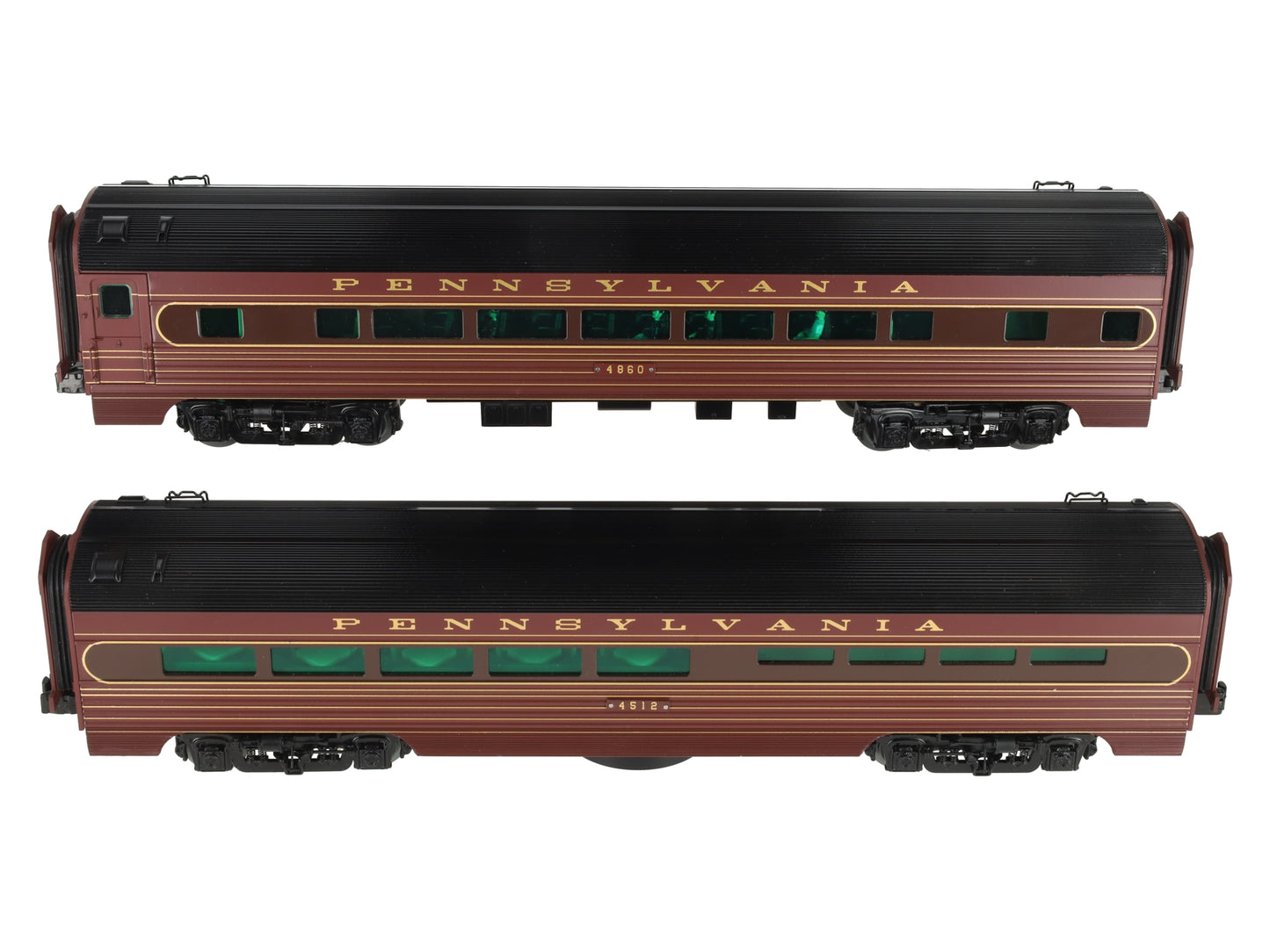 Lionel 6-25760 O Pennsylvania 15" Aluminum Car Diner/Coach Set (2) EX/Box