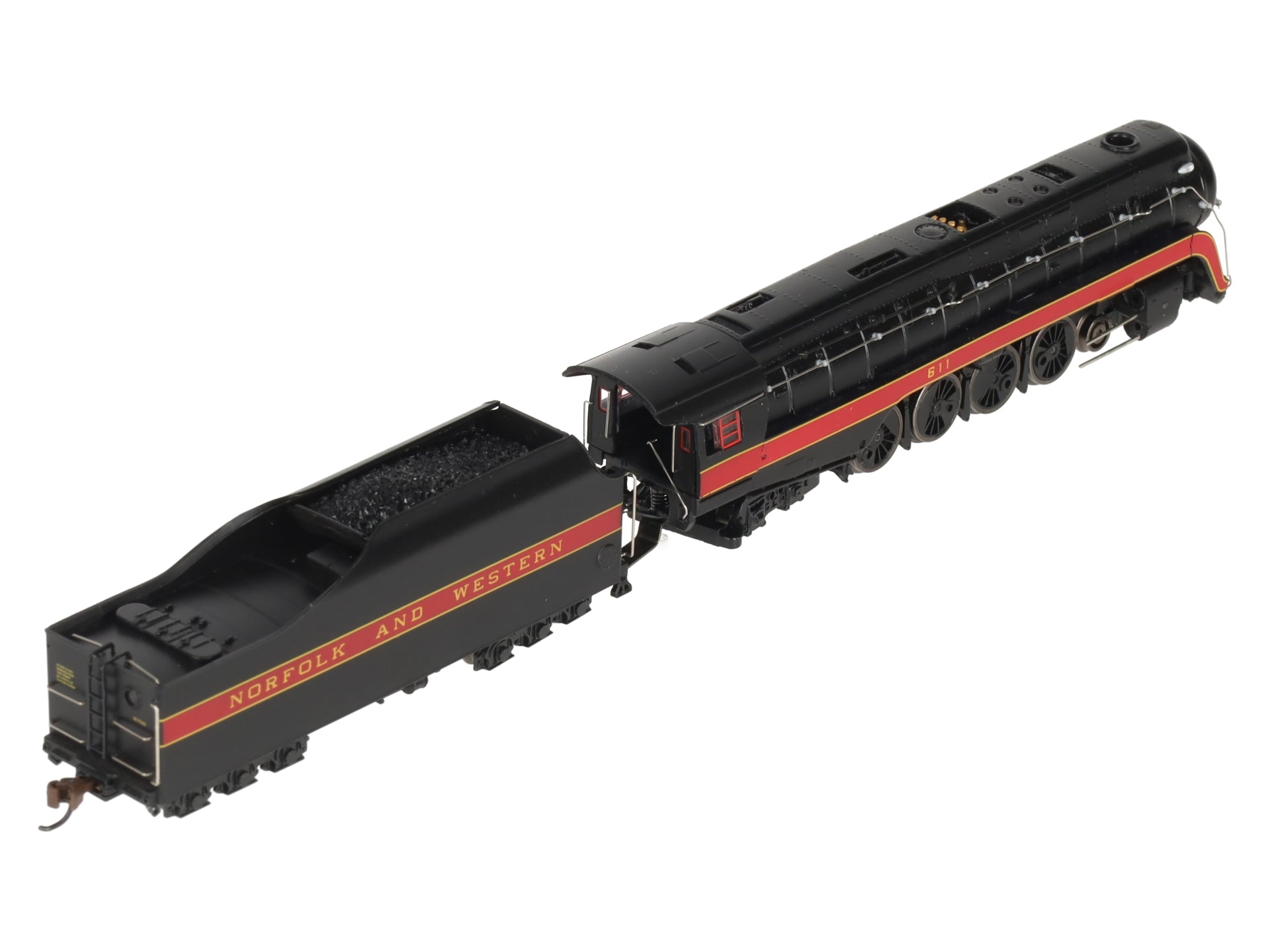 Bachmann 53253 N N&W 4-8-4 Class J Steam Locomotive with DCC & Sound #611 EX/Box