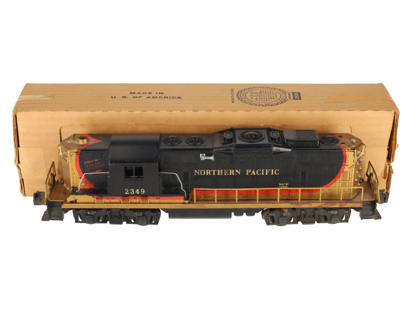 Lionel 2349 Vintage O Northern Pacific GP-9 Diesel Locomotive VG/Box