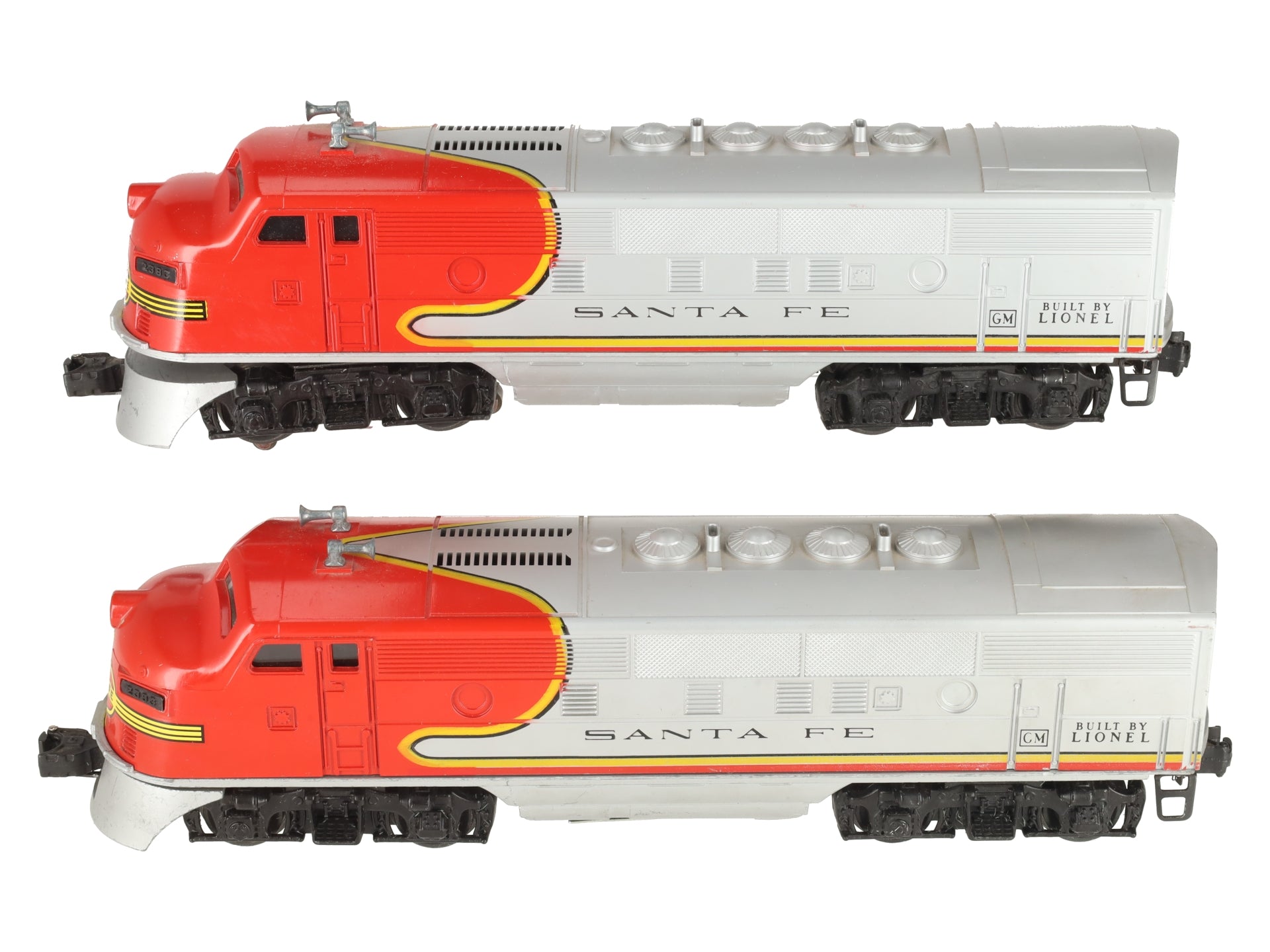 Lionel 2383 Vintage O Santa Fe F-3 AA Diesel Locomotives EX/Box