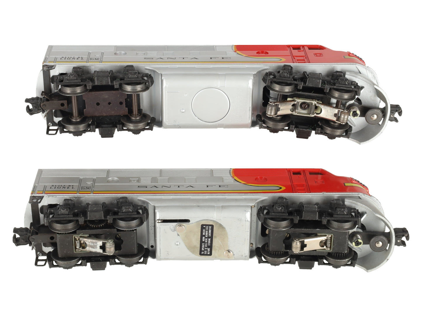Lionel 2383 Vintage O Santa Fe F-3 AA Diesel Locomotives EX/Box