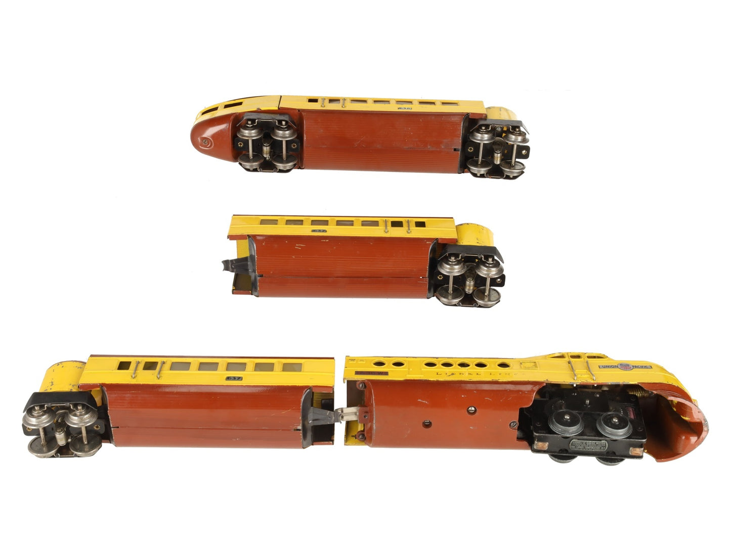 Lionel 636W Vintage O Prewar Union Pacific City of Denver Streamliner Set VG/Box