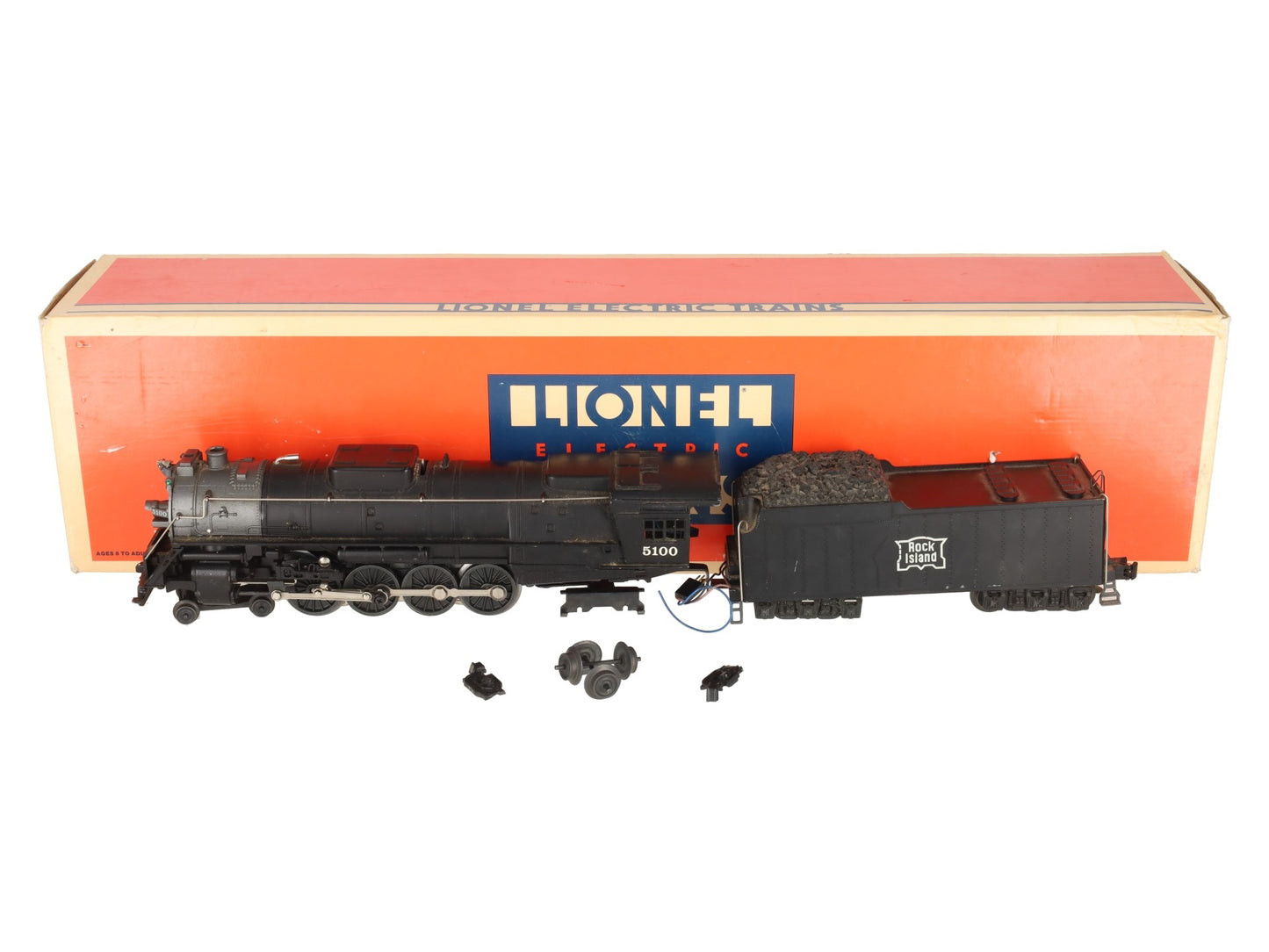 Lionel 6-18001 O Gauge Rock Island 4-8-4 Steam Locomotive & Tender #5100 VG/Box