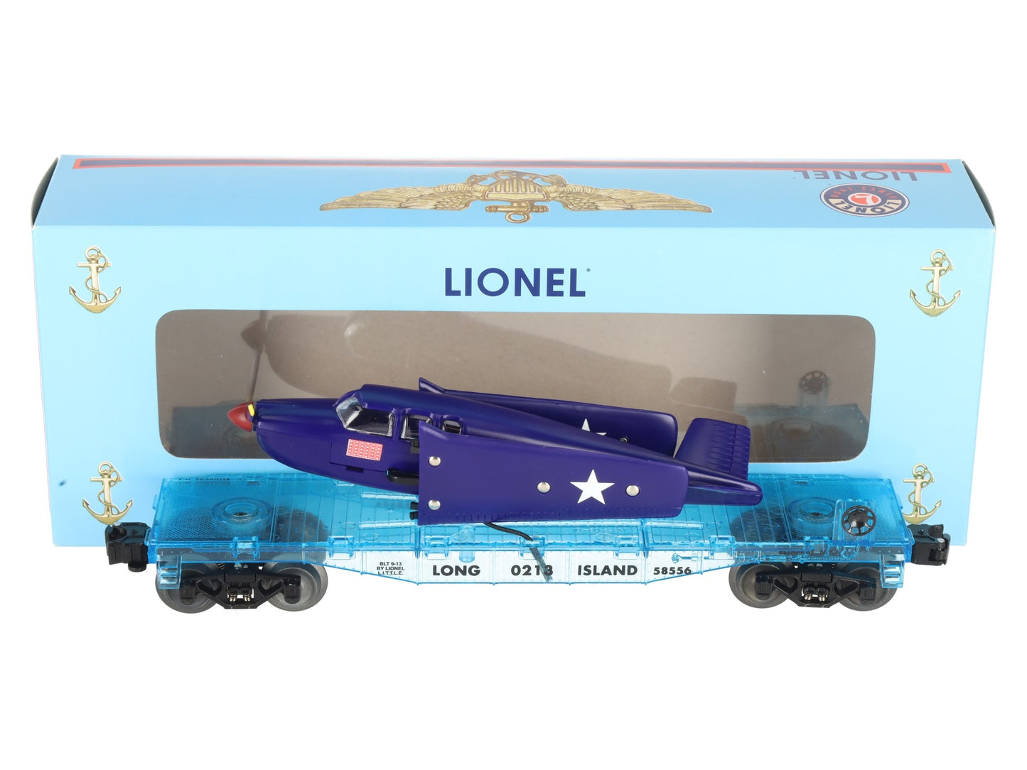 Lionel 6-58556 O Gauge Long Island TTLE Flatcar with WWII Navy Aircraft LN/Box